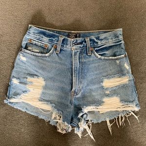 Distressed High Waisted Shorts